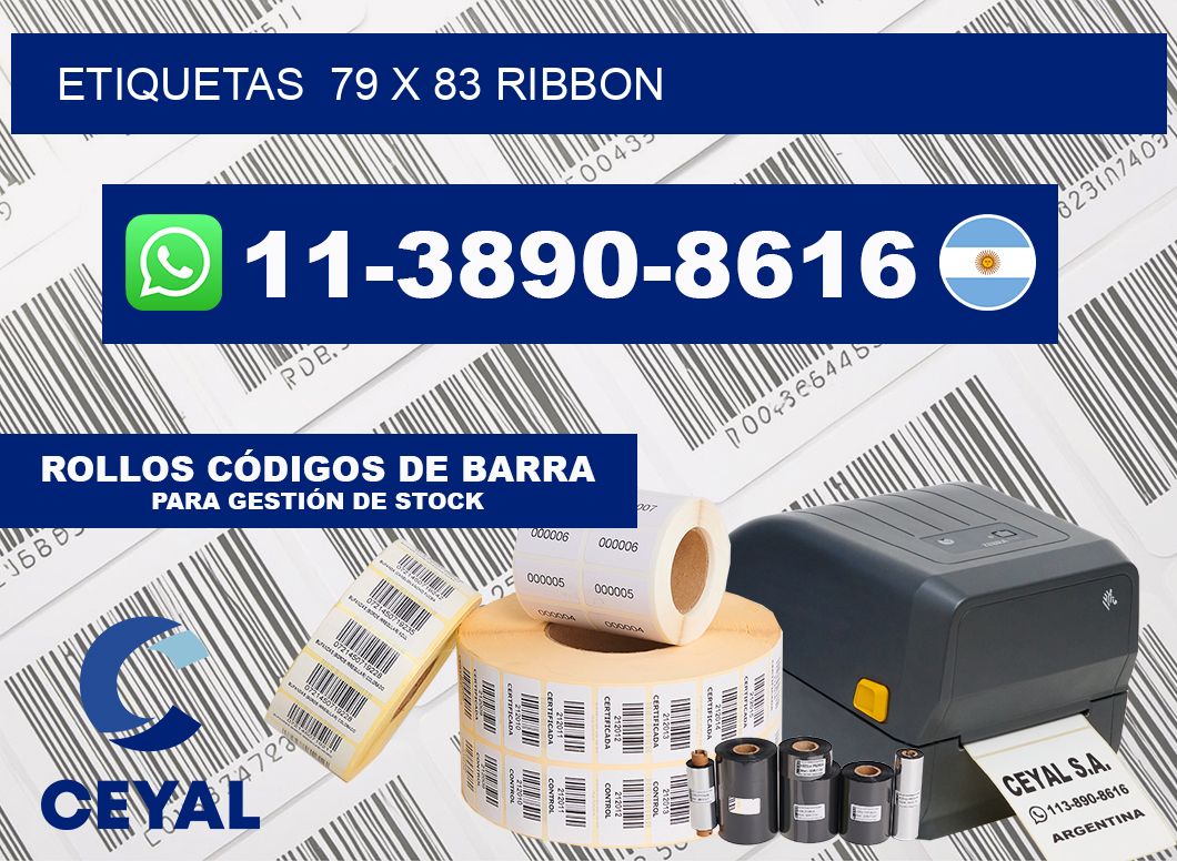 Etiquetas  79 x 83 ribbon