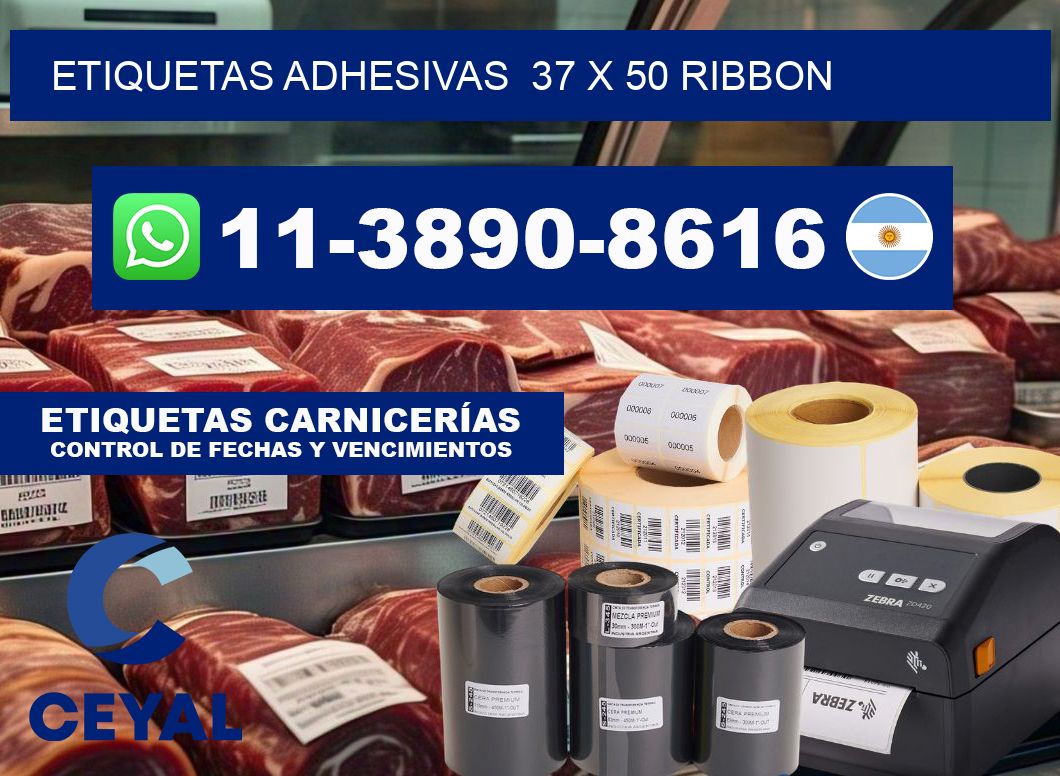 Etiquetas adhesivas 37 x 50 ribbon