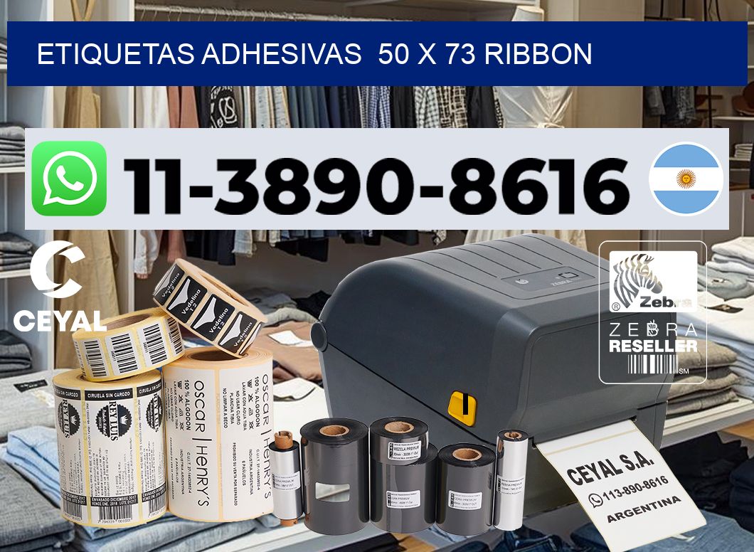 Etiquetas adhesivas 50 x 73 ribbon