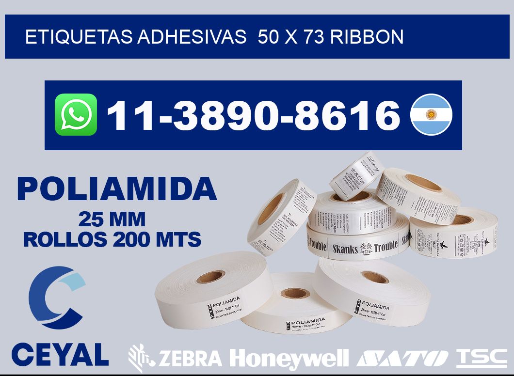Etiquetas adhesivas  50 x 73 ribbon