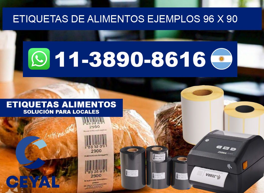 Etiquetas de alimentos ejemplos 96 x 90