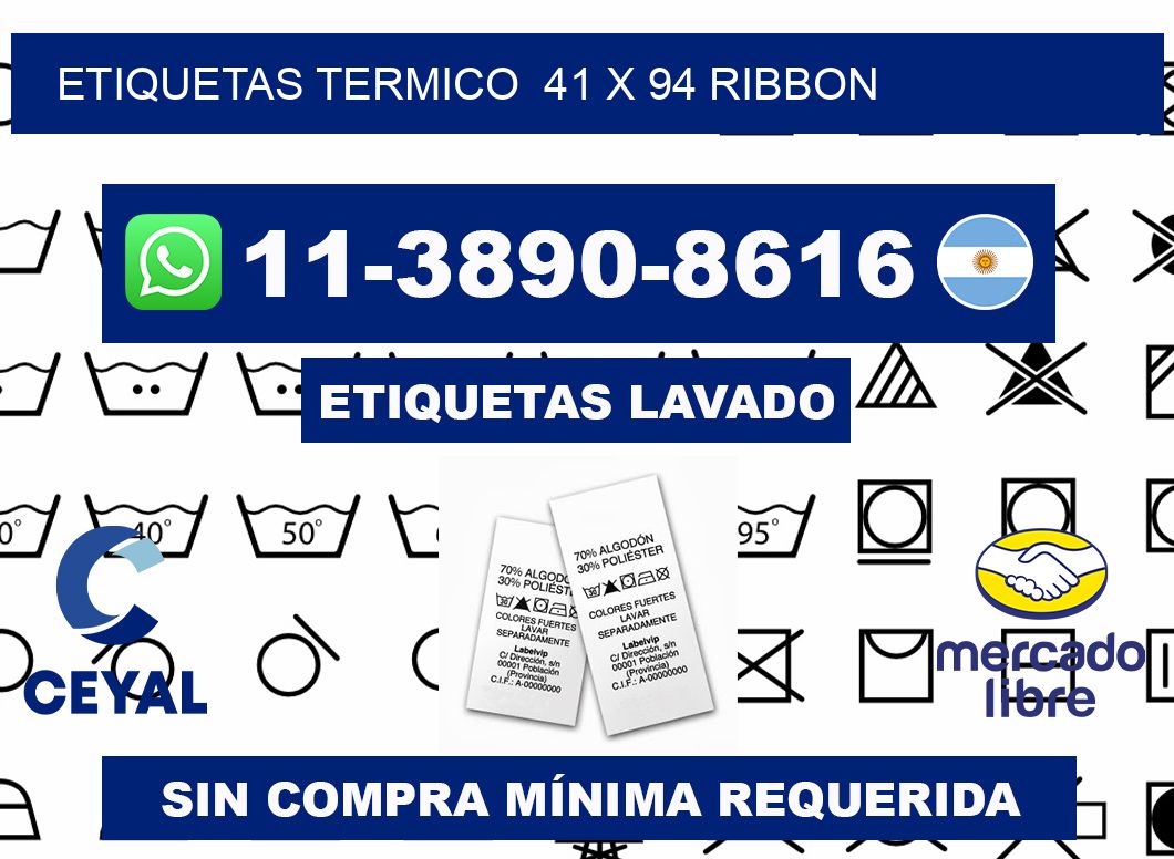 Etiquetas termico  41 x 94 ribbon