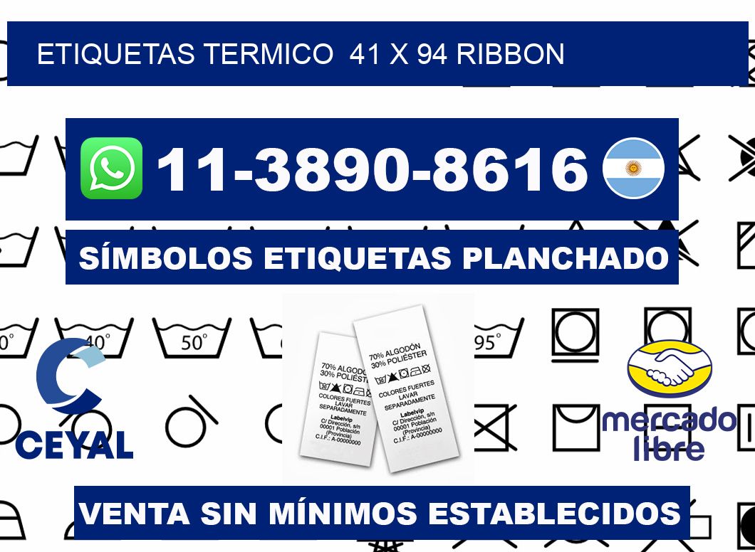 Etiquetas termico  41 x 94 ribbon