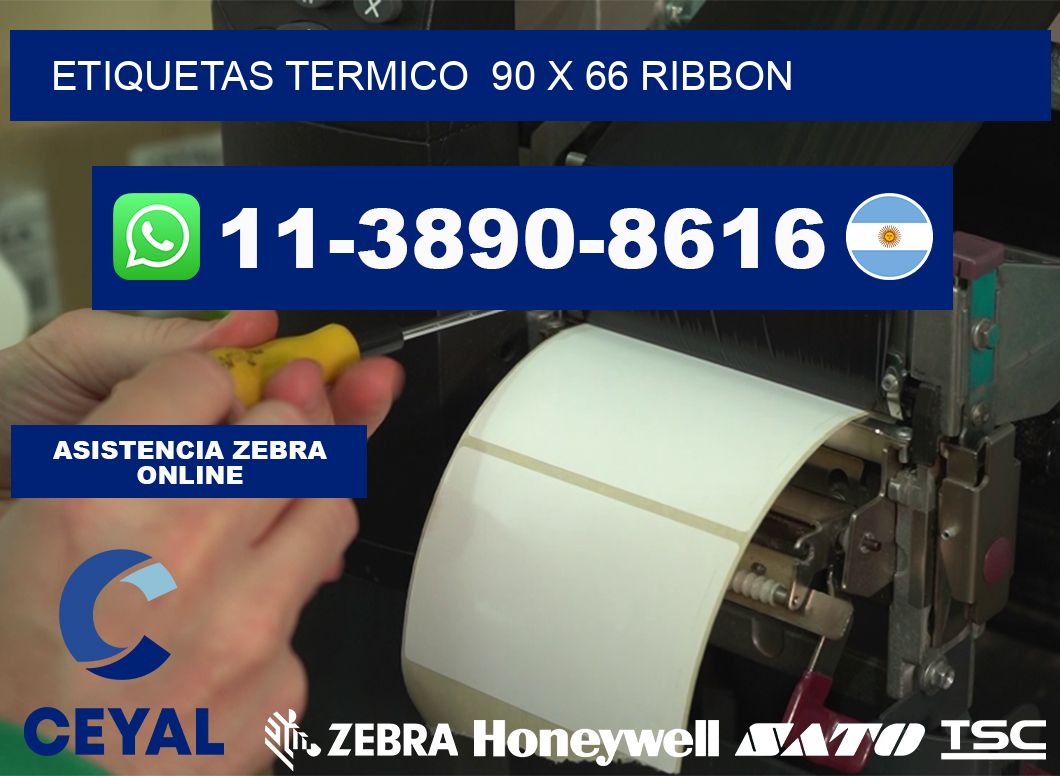 Etiquetas termico 90 x 66 ribbon