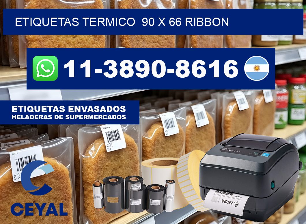 Etiquetas termico  90 x 66 ribbon