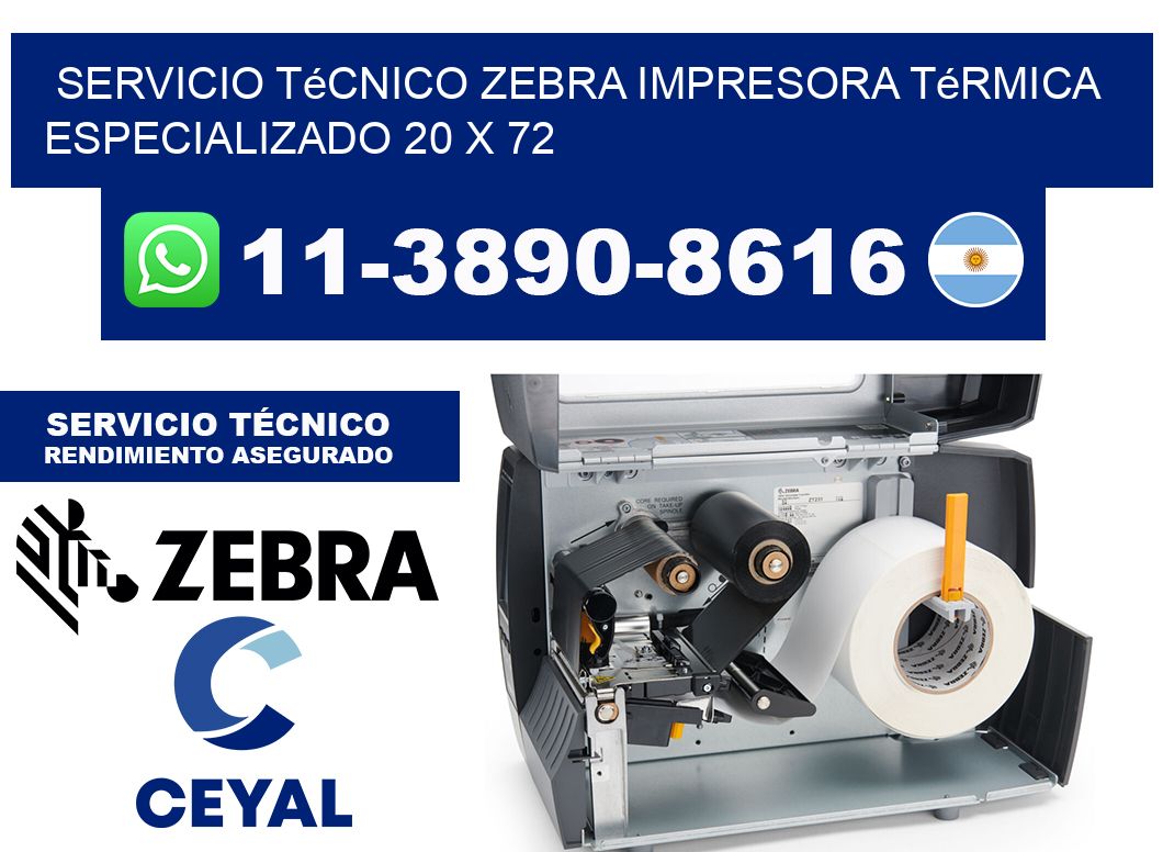 Servicio Técnico Zebra Impresora Térmica Especializado 20 x 72