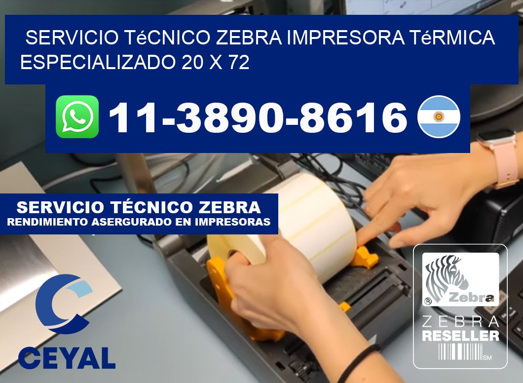 Servicio Técnico Zebra Impresora Térmica Especializado 20 x 72