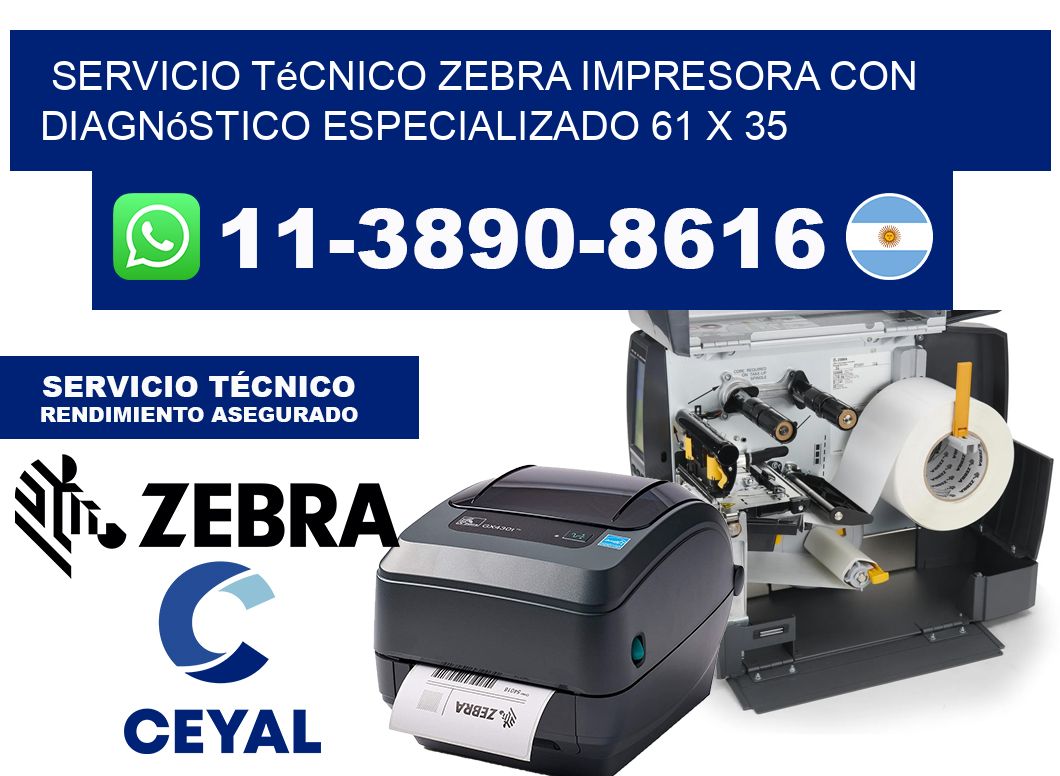 Servicio Técnico Zebra Impresora con Diagnóstico Especializado 61 x 35