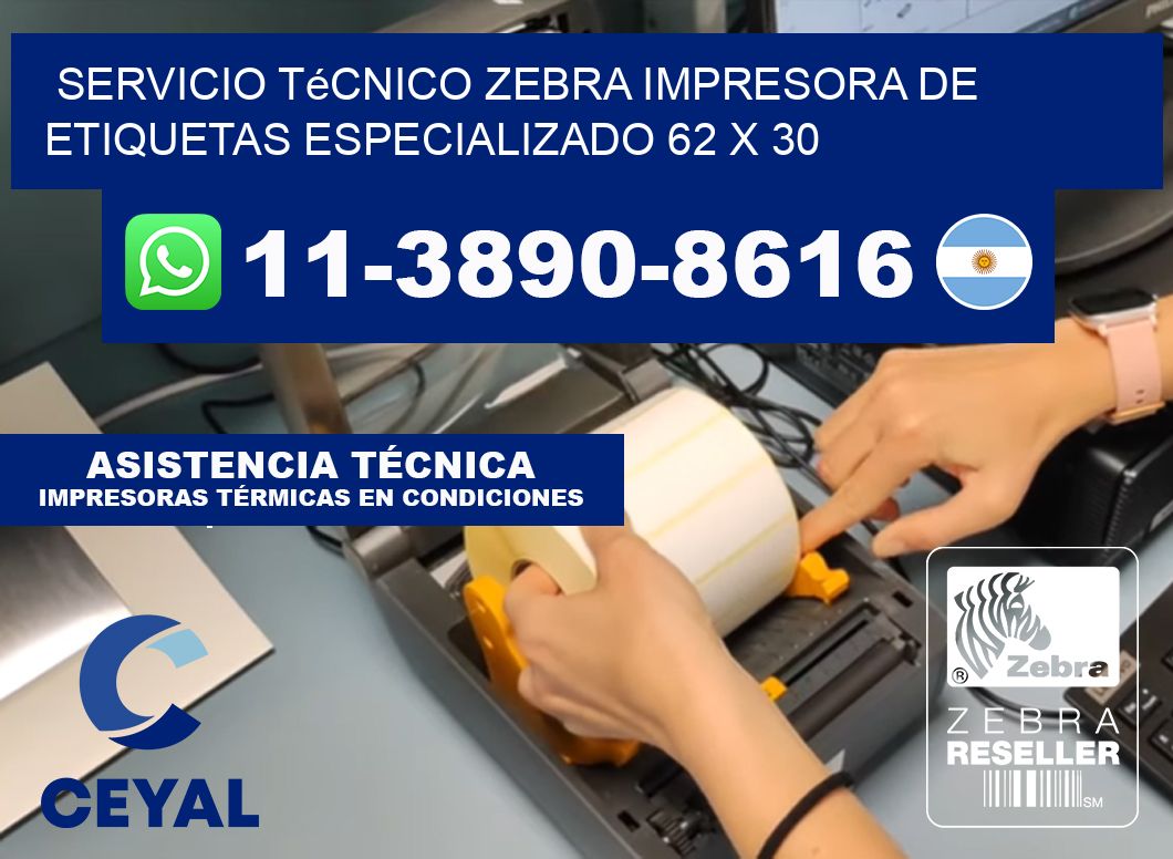 Servicio Técnico Zebra Impresora de Etiquetas Especializado 62 x 30