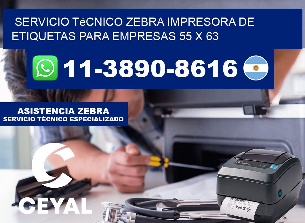 Servicio Técnico Zebra Impresora de Etiquetas para Empresas 55 x 63