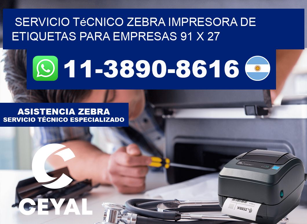 Servicio Técnico Zebra Impresora de Etiquetas para Empresas 91 x 27