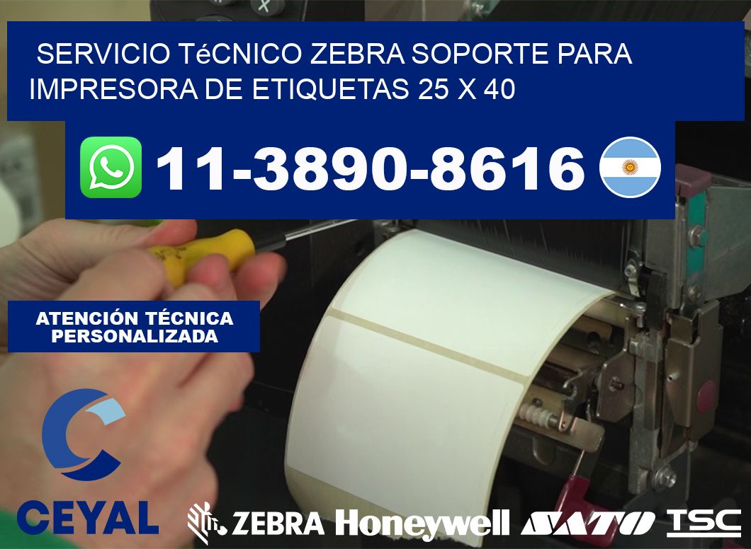 Servicio Técnico Zebra Soporte para Impresora de Etiquetas 25 x 40