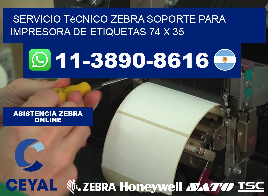 Servicio Técnico Zebra Soporte para Impresora de Etiquetas 74 x 35