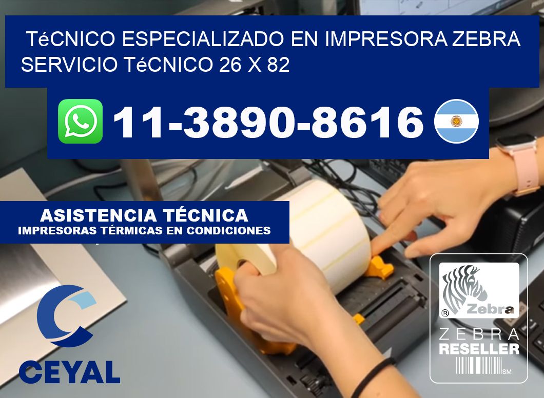 Técnico Especializado en Impresora Zebra Servicio Técnico 26 x 82