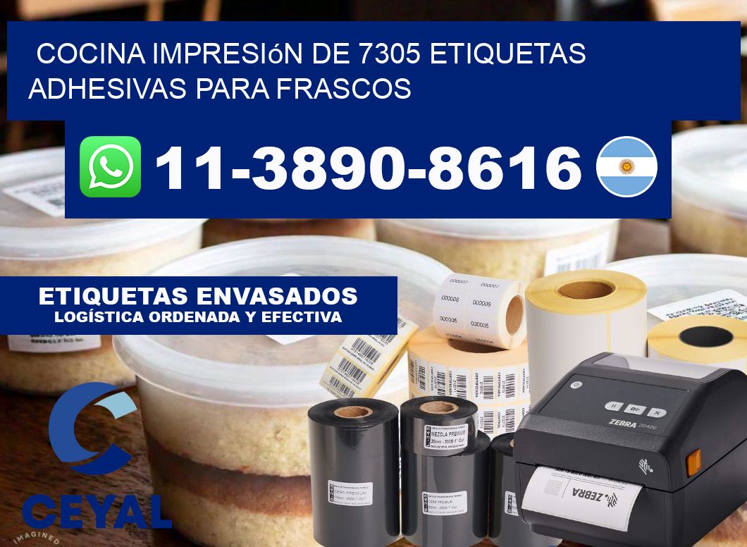 cocina impresión de 7305 etiquetas adhesivas para frascos