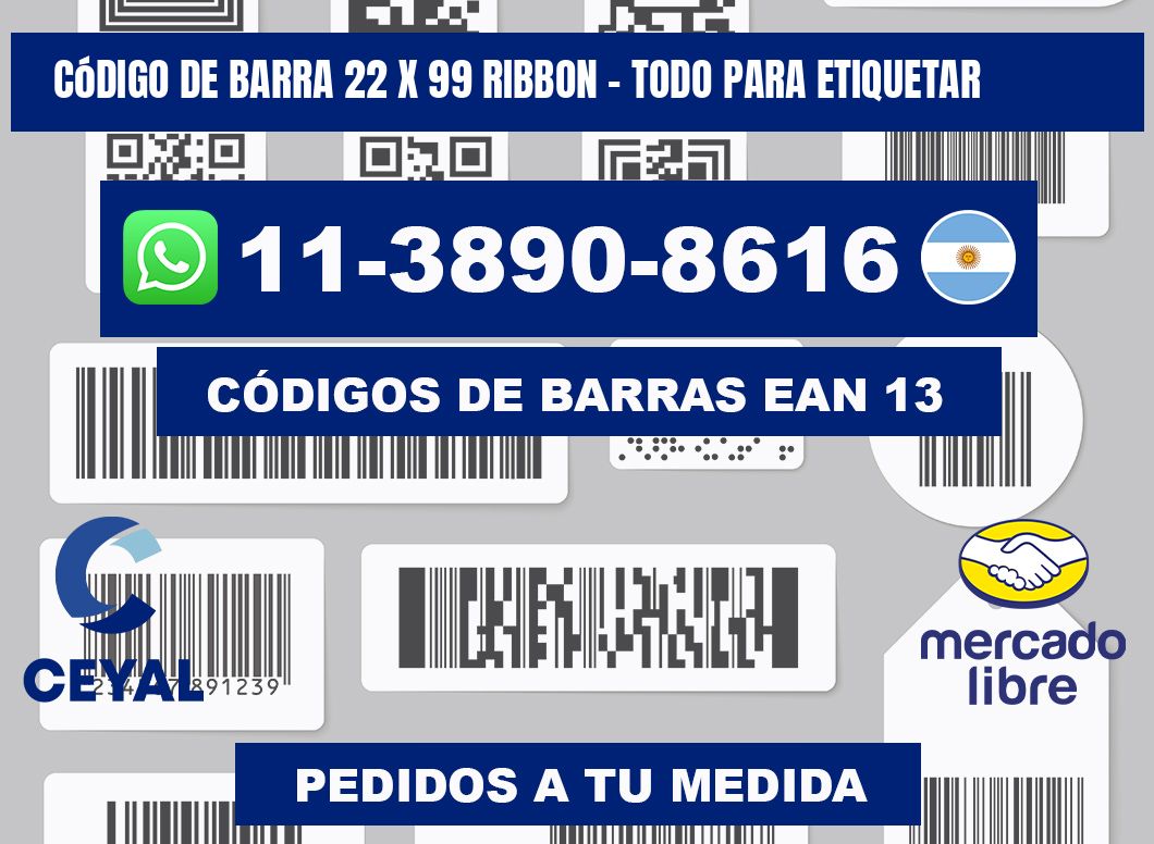 código de barra 22 x 99 ribbon - Todo para Etiquetar