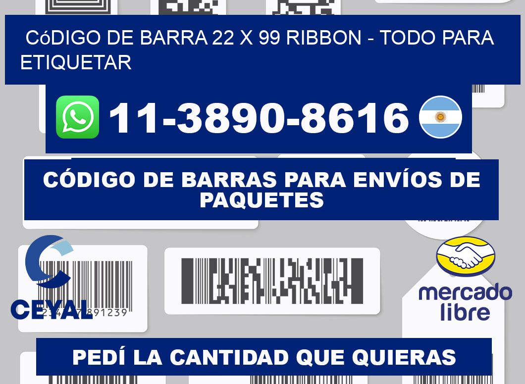 código de barra 22 x 99 ribbon - Todo para Etiquetar