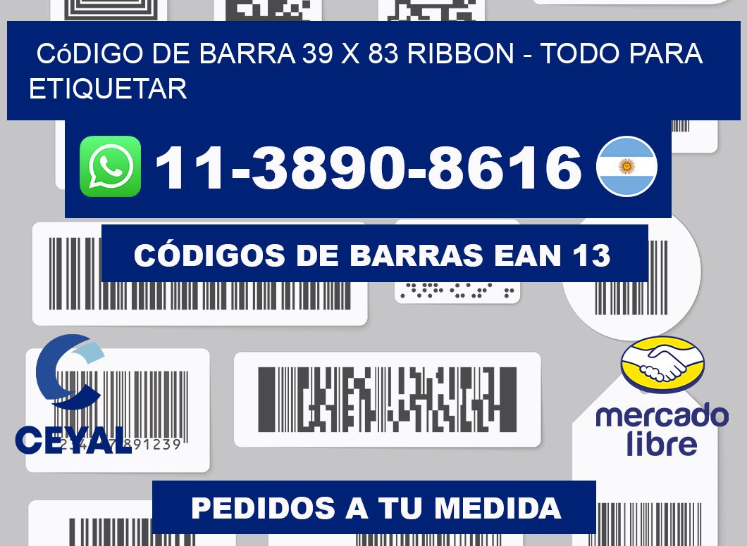 código de barra 39 x 83 ribbon - Todo para Etiquetar