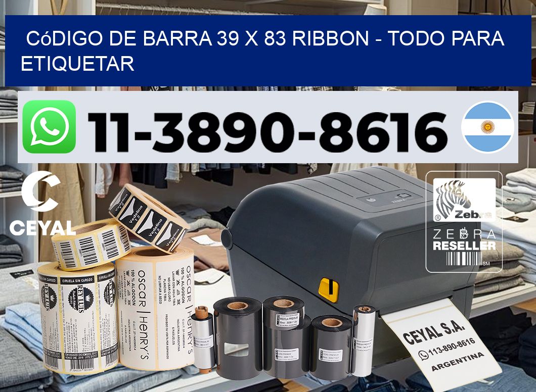 código de barra 39 x 83 ribbon - Todo para Etiquetar