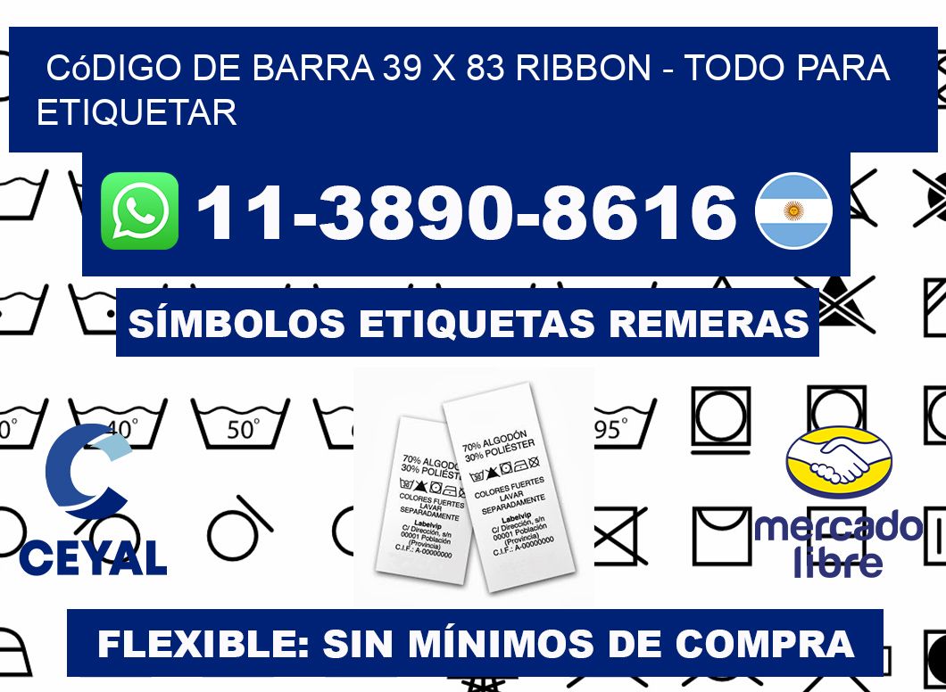 código de barra 39 x 83 ribbon - Todo para Etiquetar