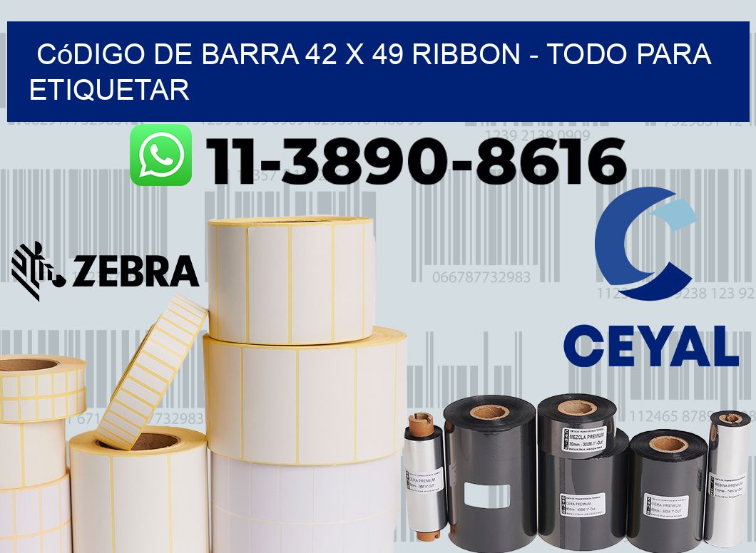 código de barra 42 x 49 ribbon - Todo para Etiquetar