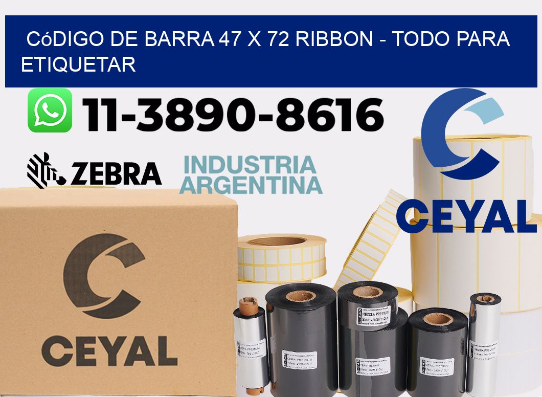 código de barra 47 x 72 ribbon - Todo para Etiquetar