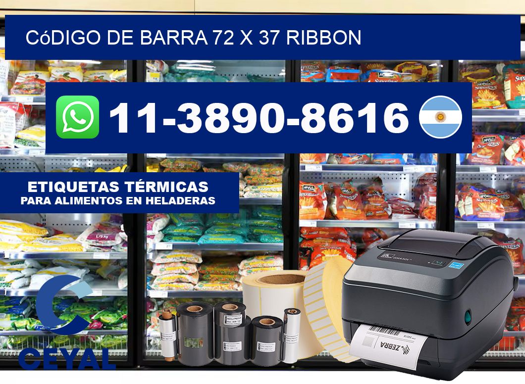código de barra 72 x 37 ribbon