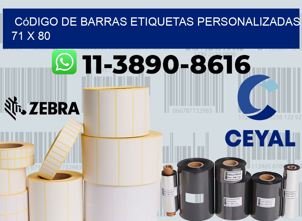 código de barras etiquetas personalizadas 71 x 80