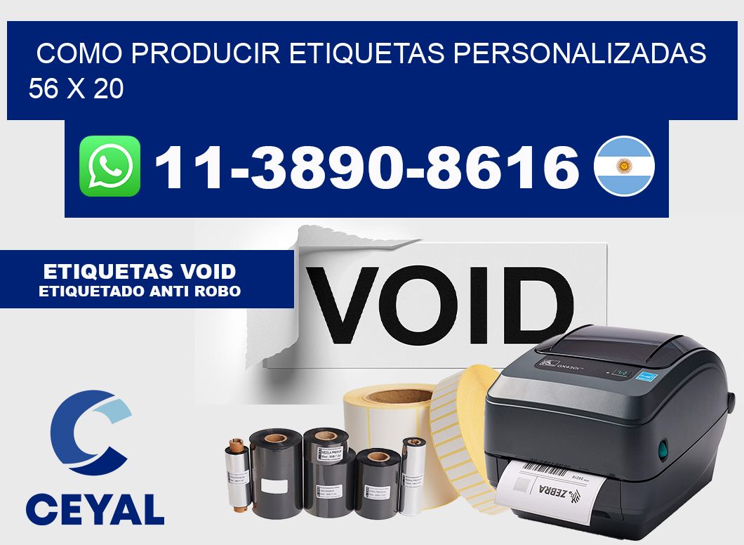como producir etiquetas personalizadas 56 x 20
