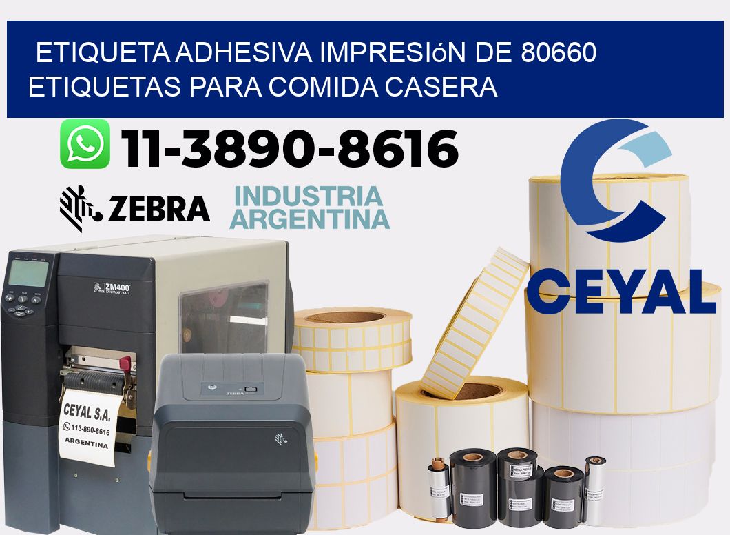 etiqueta adhesiva impresión de 80660 etiquetas para comida casera
