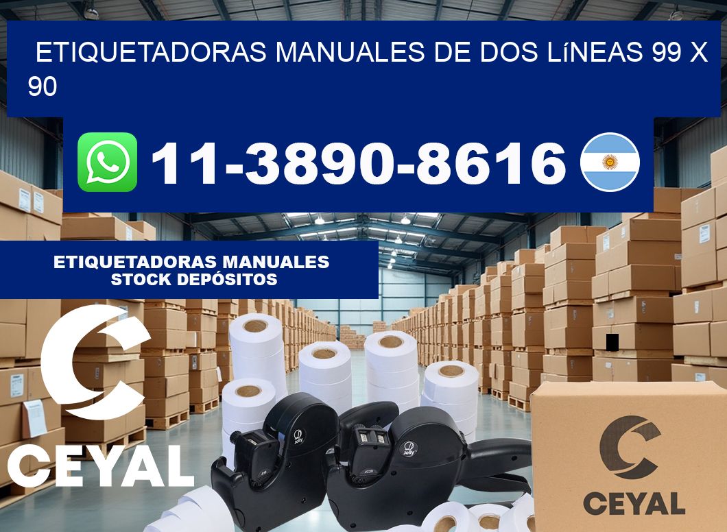 etiquetadoras manuales de dos líneas 99 x 90