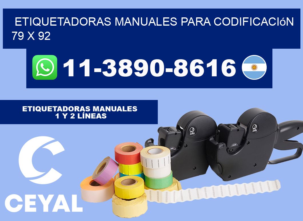 etiquetadoras manuales para codificación 79 x 92