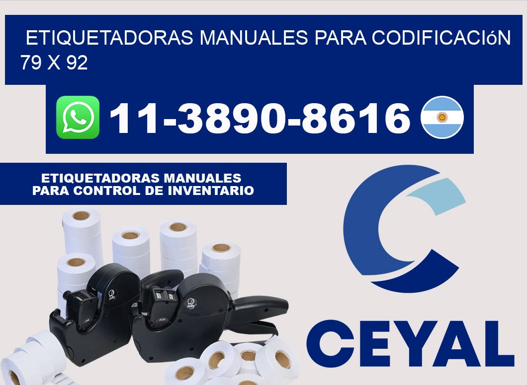 etiquetadoras manuales para codificación 79 x 92