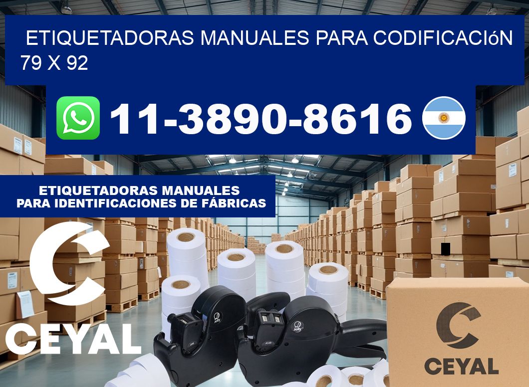 etiquetadoras manuales para codificación 79 x 92
