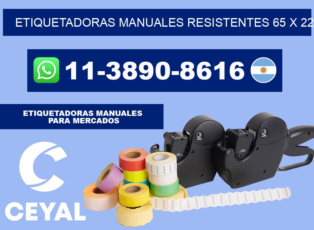 etiquetadoras manuales resistentes 65 x 22