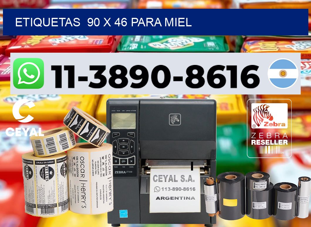 etiquetas  90 x 46 para Miel