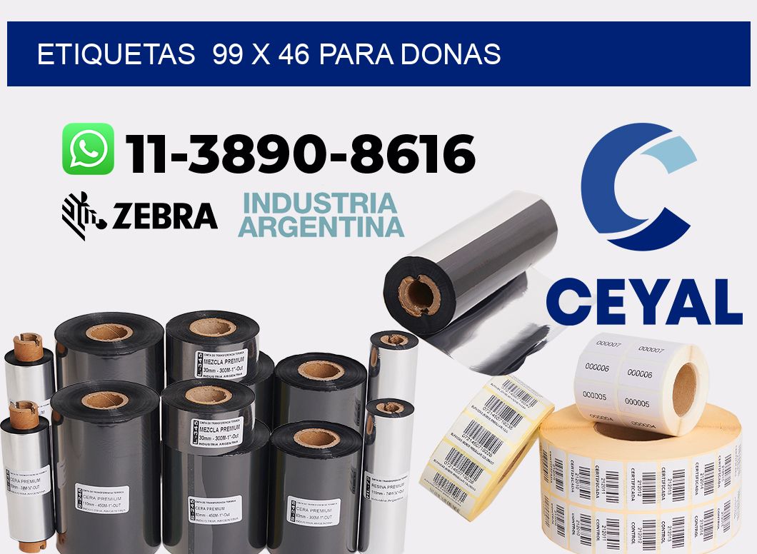 etiquetas  99 x 46 para Donas