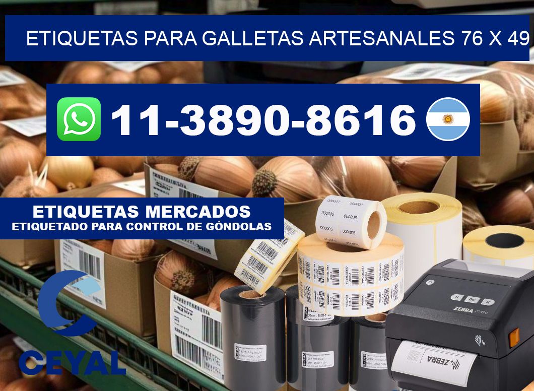 etiquetas para Galletas artesanales 76 x 49