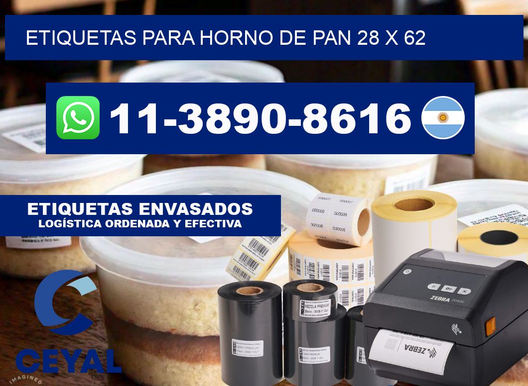 etiquetas para horno de pan 28 x 62