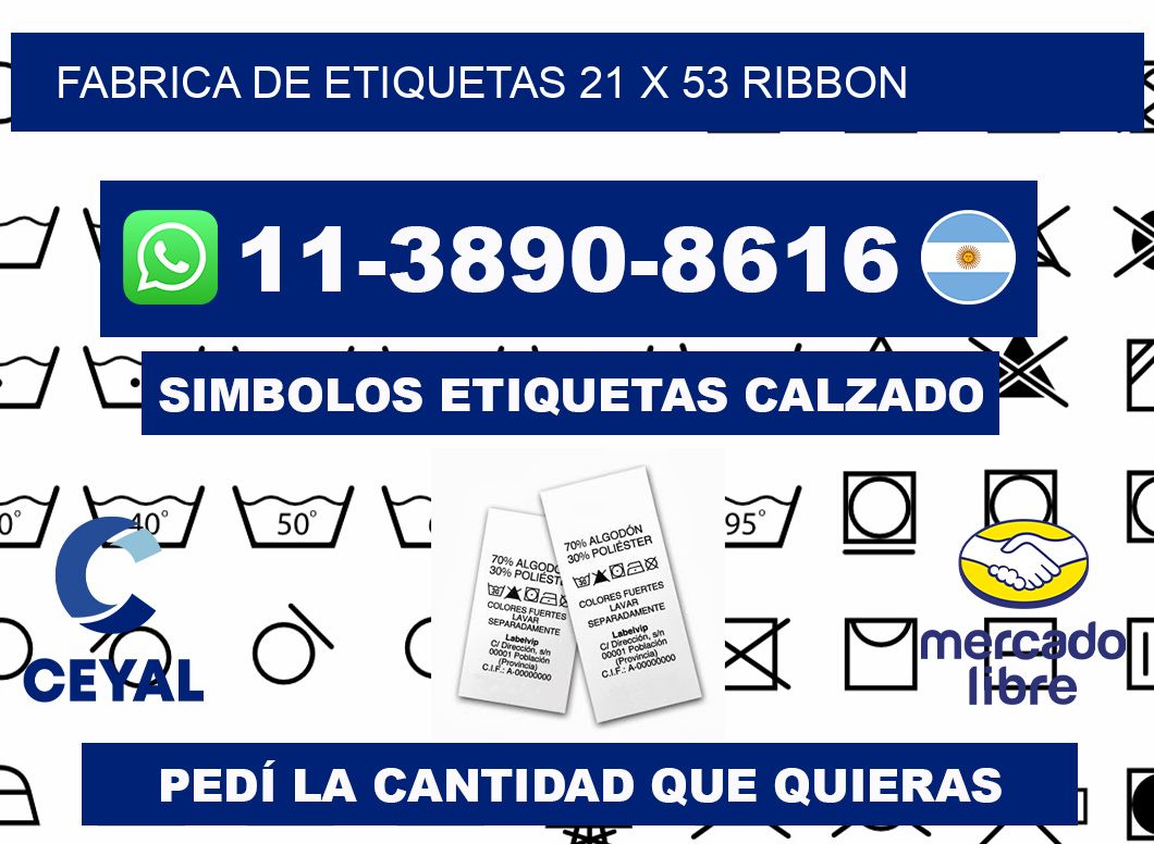 fabrica de etiquetas 21 x 53 ribbon