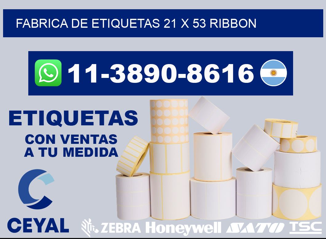 fabrica de etiquetas 21 x 53 ribbon