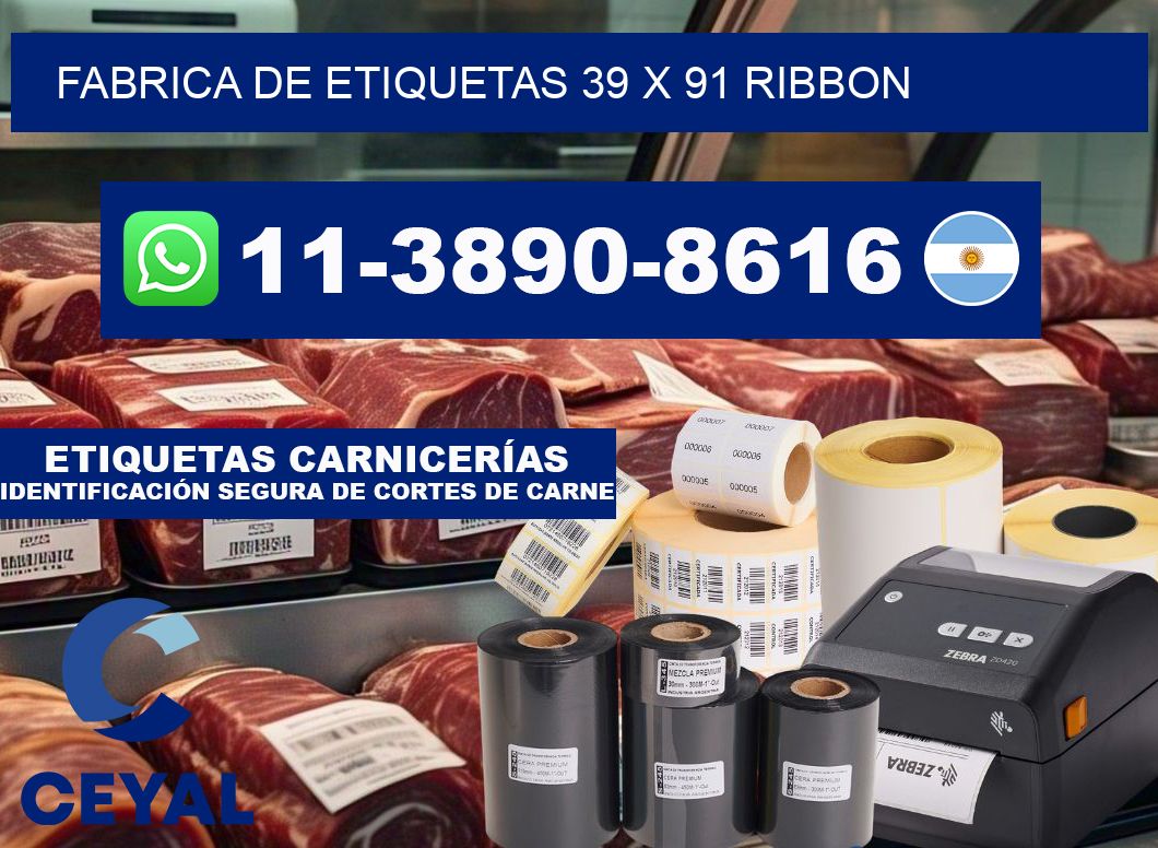 fabrica de etiquetas 39 x 91 ribbon