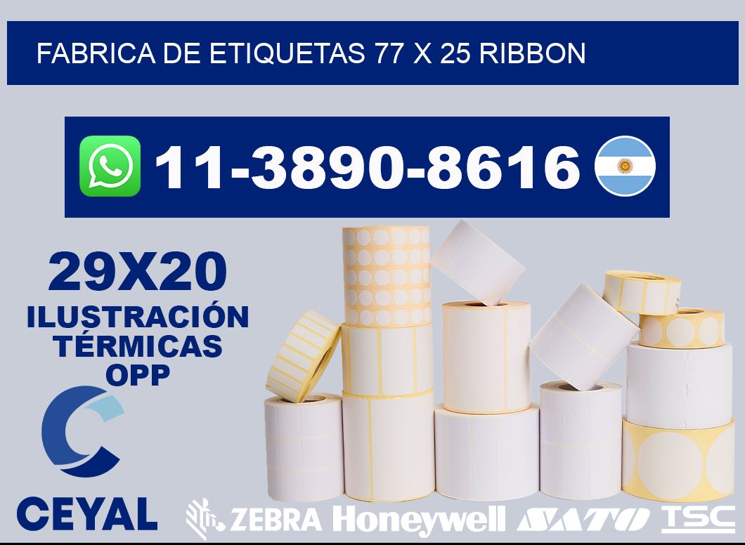 fabrica de etiquetas 77 x 25 ribbon