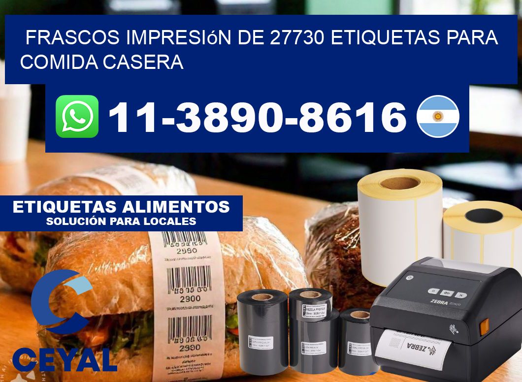 frascos impresión de 27730 etiquetas para comida casera