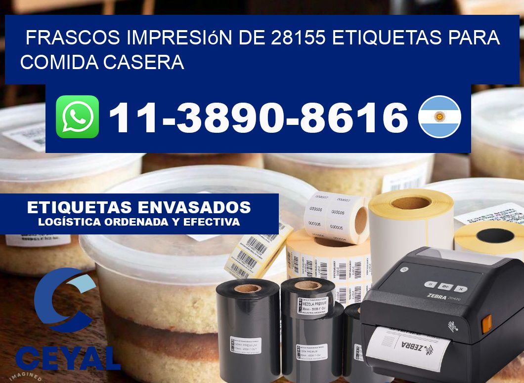 frascos impresión de 28155 etiquetas para comida casera