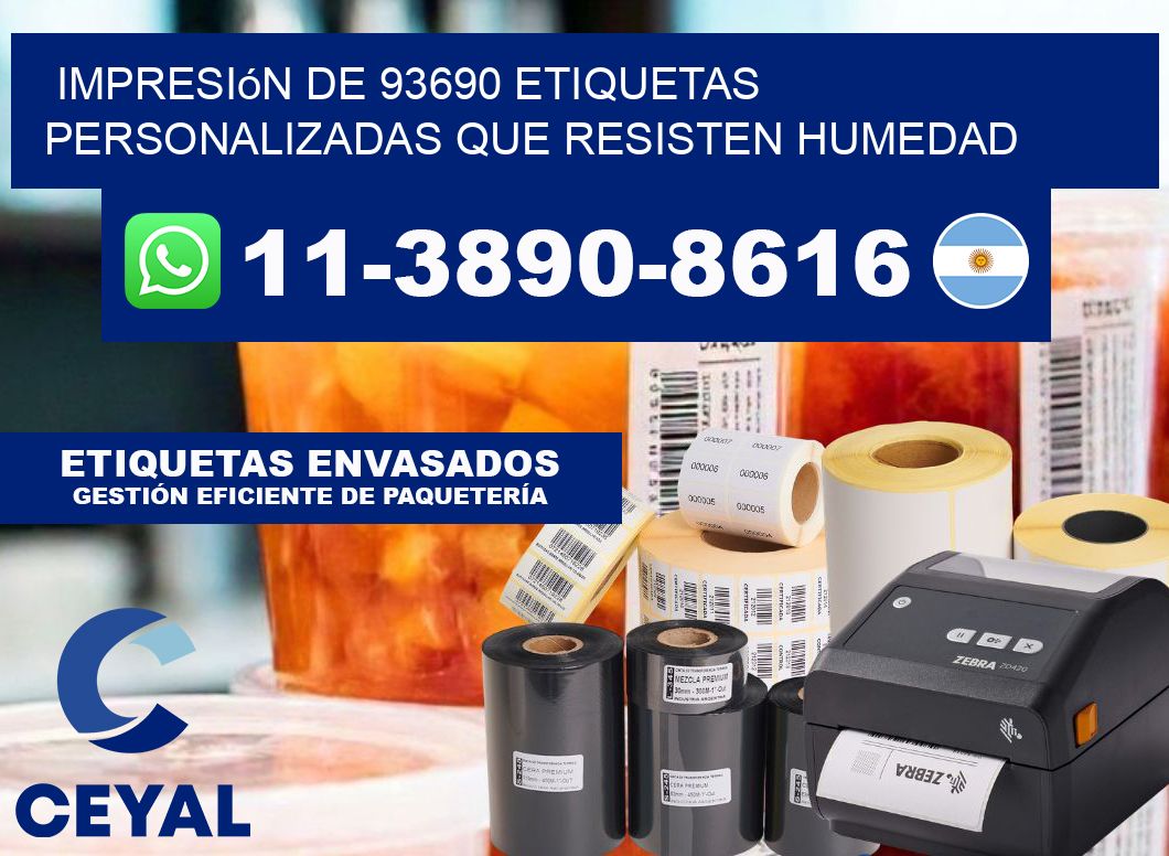 impresión de 93690 etiquetas personalizadas que resisten humedad