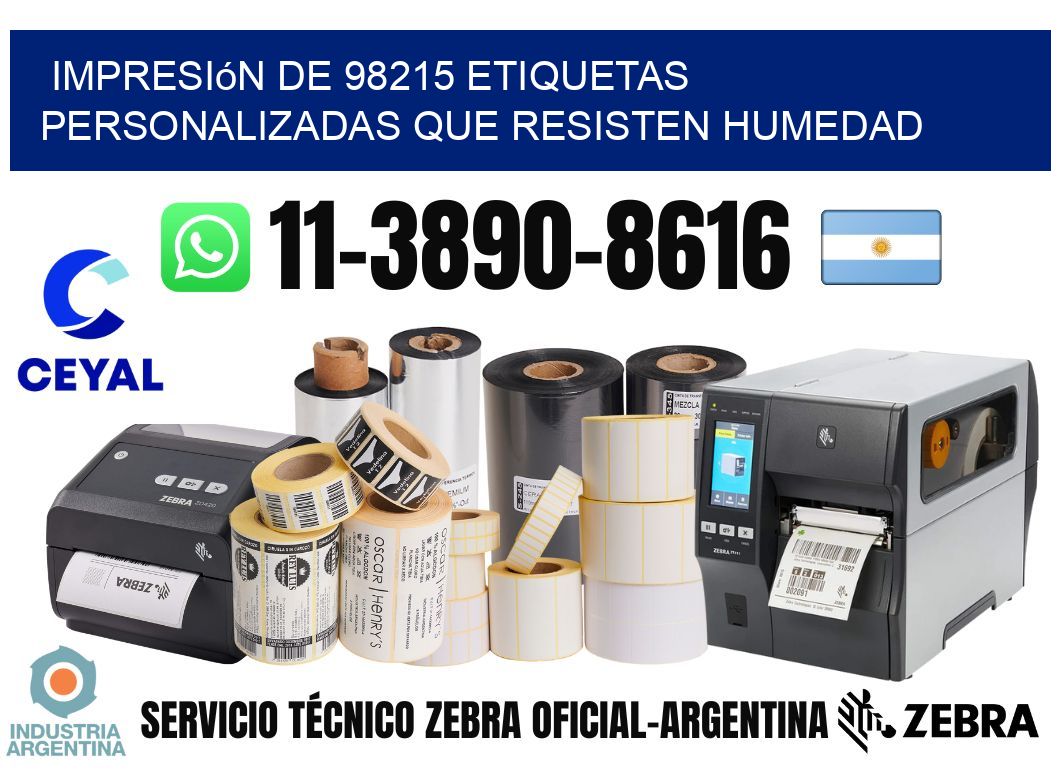 impresión de 98215 etiquetas personalizadas que resisten humedad