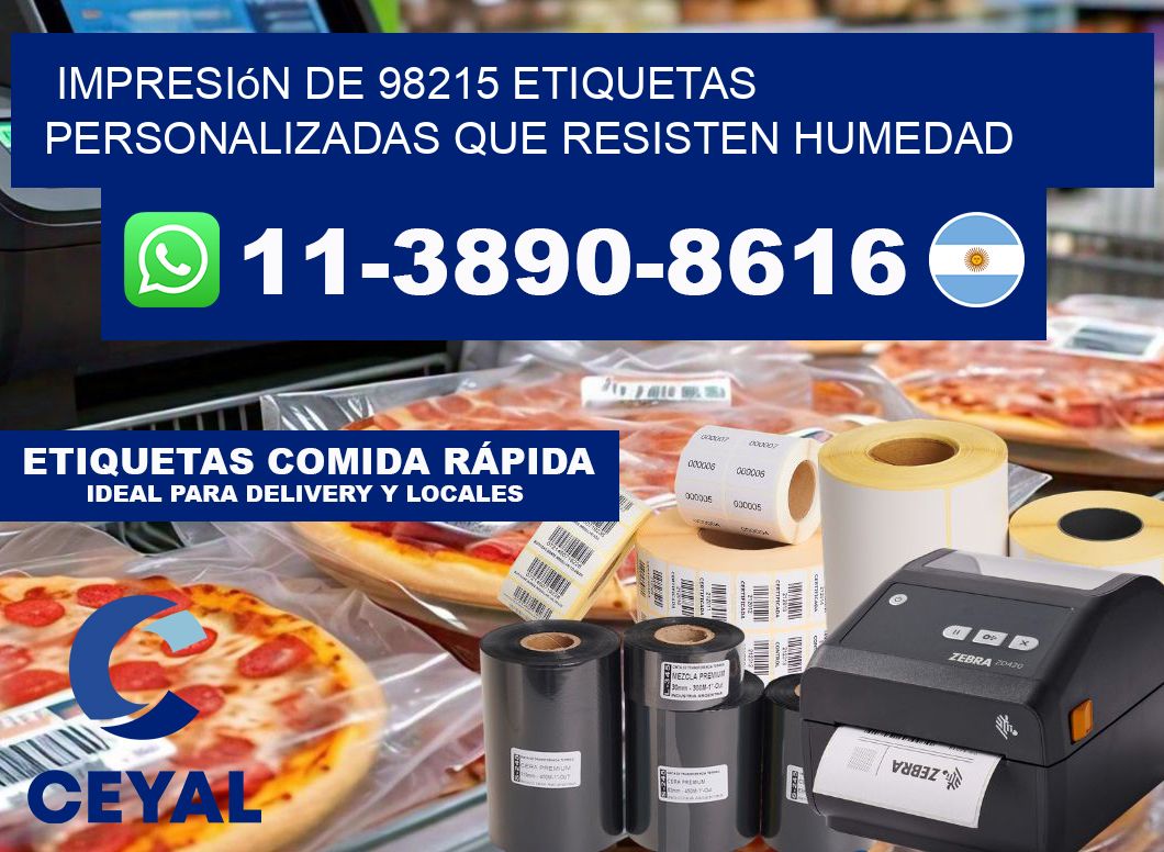 impresión de 98215 etiquetas personalizadas que resisten humedad