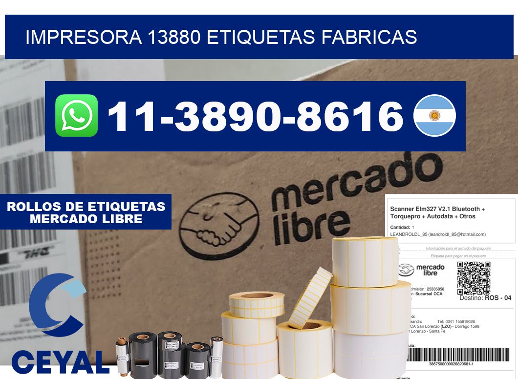 impresora 13880 etiquetas fabricas