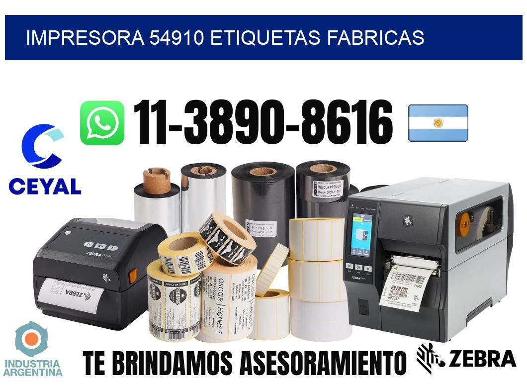 impresora 54910 etiquetas fabricas
